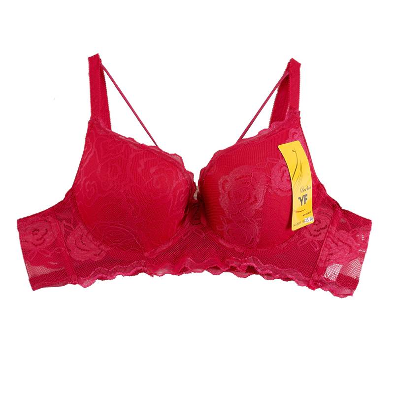 سوتین اسفنجی فنردار هارنس دار دانتل گلدار