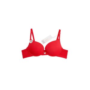 سوتین اسفنجی فنردار دابل جک دار پرسی نگین قلبی میکروفایبر برند Chanvie Leen چانوی لین کاپ B