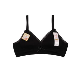 سوتین دخترانه اسفنجی کبریتی بدون فنر لبه دانتل دالبری