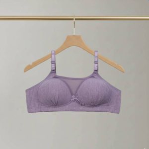 سوتین اسفنجی نخی طرح کبریتی بدون فنر بالا شیشه ای