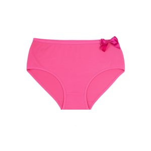 شورت اسلیپ زنانه بغل پاپیون نخی پشت ضربدری برند بانو - سرخابی