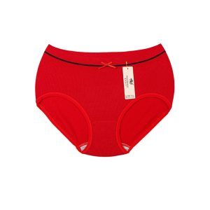 شورت اسلیپ کبریتی نوار دوزی جلو پاپیون - قرمز