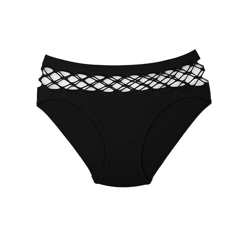 شورت زنانه اسلیپ بالا سلندی - مشکی