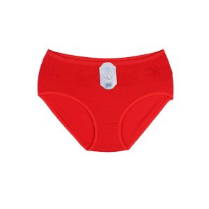 شورت زنانه اسلیپ بالا چاپ NB - قرمز