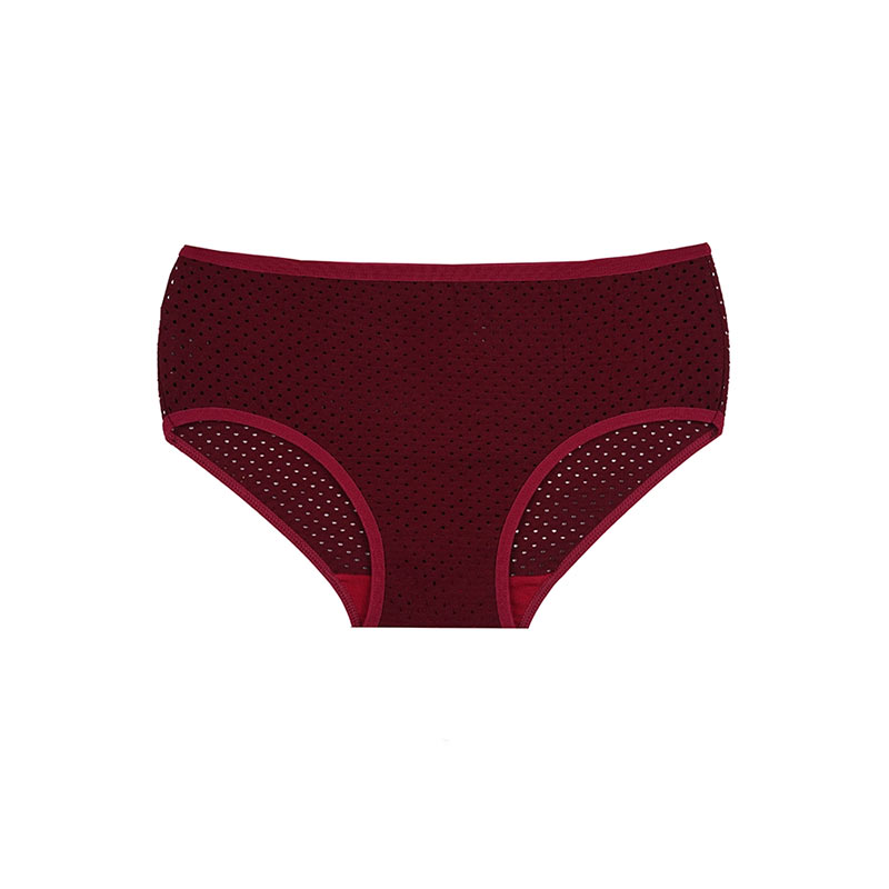 شورت زنانه اسلیپ بغل پهن سوزن دوزی برند فافا - زرشکی