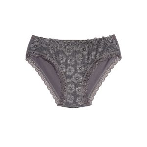 شورت زنانه اسلیپ جلو دانتل برند نانسی - طوسی