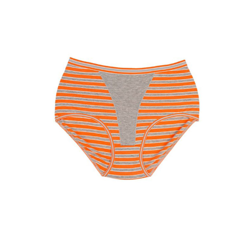 شورت زنانه اسلیپ راه راه جناقی نارنجی