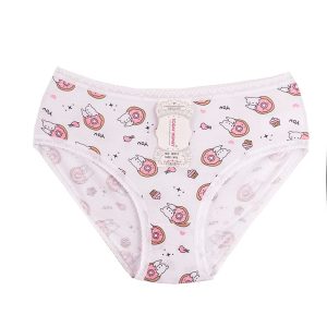 شورت زنانه اسلیپ لبه تور طرح خرس و دونات