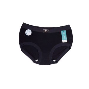 شورت زنانه اسلیپ لیرزی بغل پهن لبه طرحدار - مشکی