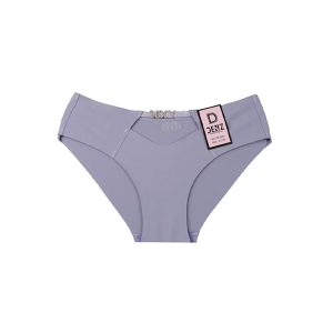 شورت زنانه اسلیپ لیزری جلو سگک دار - آبی روشن