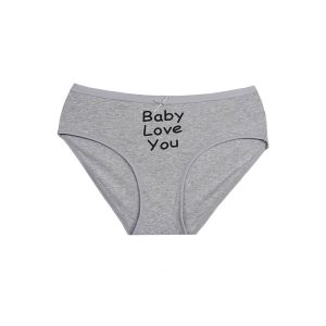 شورت زنانه اسلیپ نخی تمام چاپ طرح Baby Love You