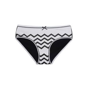 شورت زنانه اسلیپ نخی تمام چاپ طرح سیاه سفید