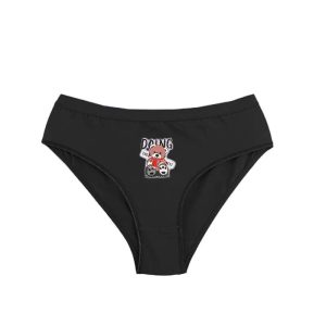 شورت زنانه اسلیپ چاپی خرس شالگردن قرمز doing - مشکی