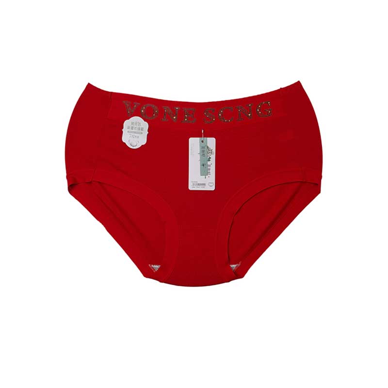 شورت زنانه اسلیپ چاپی طرح لاتین - قرمز