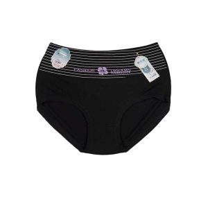 شورت زنانه اسلیپ چاپی طرح گل و نوشته fashion بغل پهن - مشکی