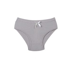 شورت زنانه اسلیپ کبریتی جلو پاپیون طوسی