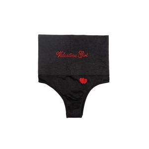 شورت زنانه بکلس فاق بلند کمر گنی طرح قلب Valentina Girl