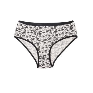 شورت زنانه نخ و پنبه تمام چاپ طرح رد پا برند لعیا