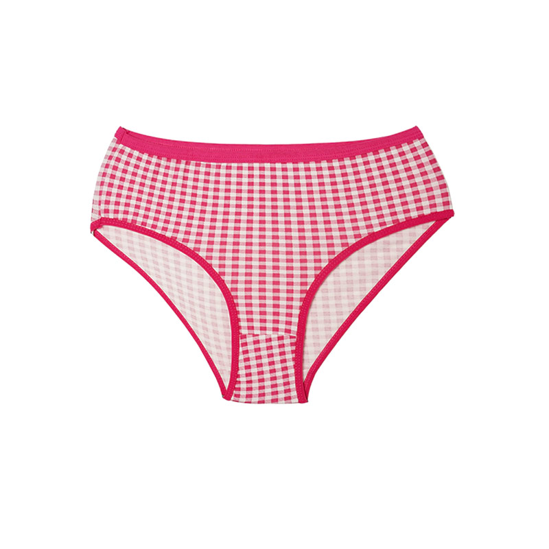 شورت زنانه نخ و پنبه تمام چاپ طرح چهارخونه برند لعیا