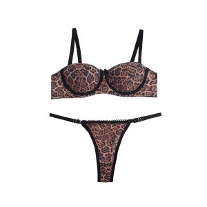 ست شورت و سوتین دکلته پلنگی برند شارمین