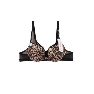 خرید سوتین اسفنجی برند Chanvie Leen چانوی لین فنردار جک دار میکروفایبر کاپ B طرح پلنگی