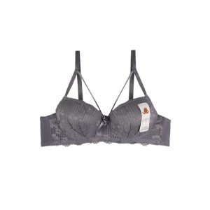 سوتین اسفنجی فنردار نیم جک هارنس دار گیپور گلدار