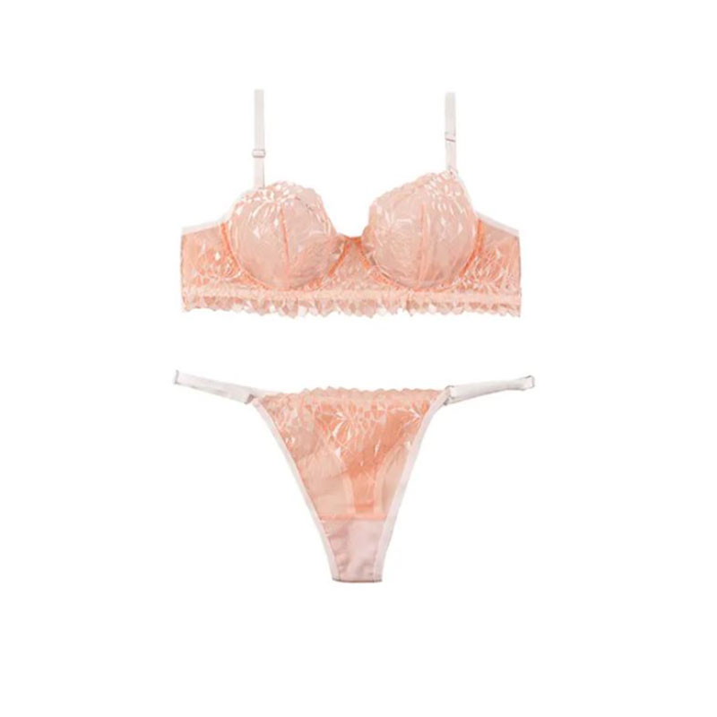 خرید ست شورت و سوتین تورگاز فنردار گلدوزی برند براگور