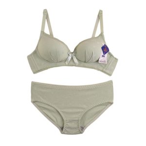 ست شورت و سوتین اسفنجی بدون فنر گل برجسته سدری