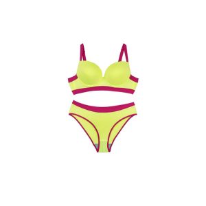 ست شورت و سوتین اسفنجی پرسی فنردار شبرنگی