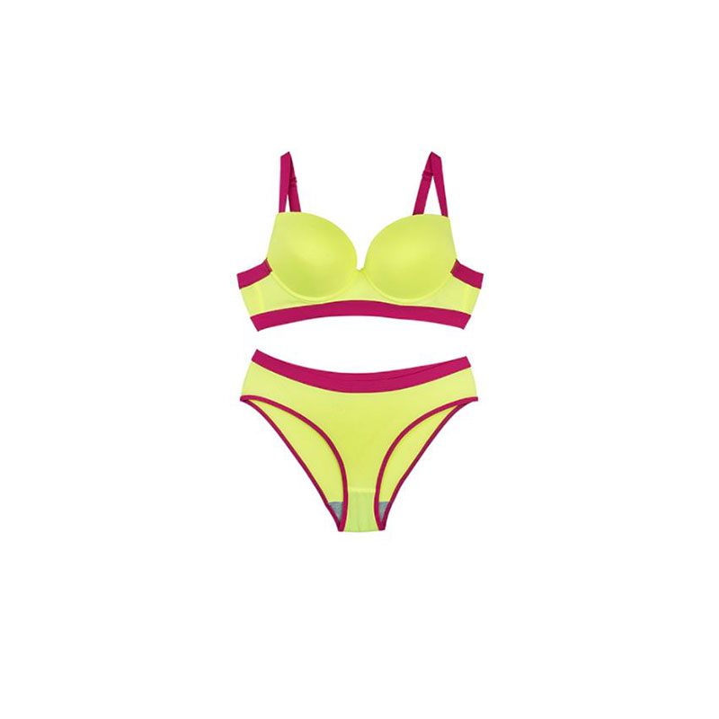 ست شورت و سوتین اسفنجی پرسی فنردار شبرنگی