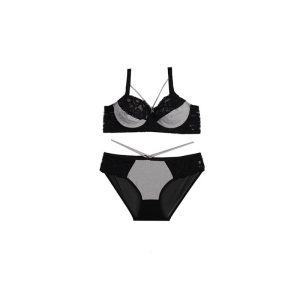 ست شورت و سوتین زنانه هارنس دار دانتل لمه فنردار برند شارمین