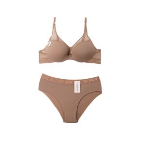 ست شورت و سوتین فنردار بالاتور کش اسپرت میکروفایبر برند چانوی لین کاپ B نسکافه ای