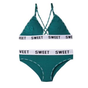 ست نیم تنه و شورت اسپرت جلو ضربدری SWEET