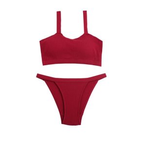 ست نیم تنه و شورت کبریتی زرشکی