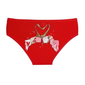 شورت دخترانه اسلیپ پشت چاپ قلبی برند توتن - قرمز
