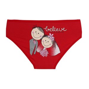 شورت دخترانه اسلیپ پشت چاپی عروس داماد برند توتن