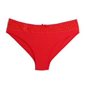 شورت زنانه اسلیپ بالا دانتل برند Neev کد 405 - قرمز