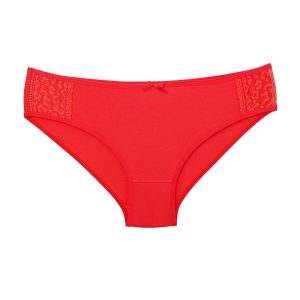 شورت زنانه اسلیپ بغل دانتل برند Neev کد 402 - قرمز