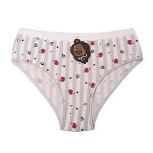 شورت زنانه اسلیپ تمام چاپ راه راه و خرگوش با جذبه