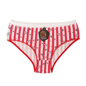 شورت زنانه اسلیپ تمام چاپ راه راه و خرگوش با جذبه - قرمز