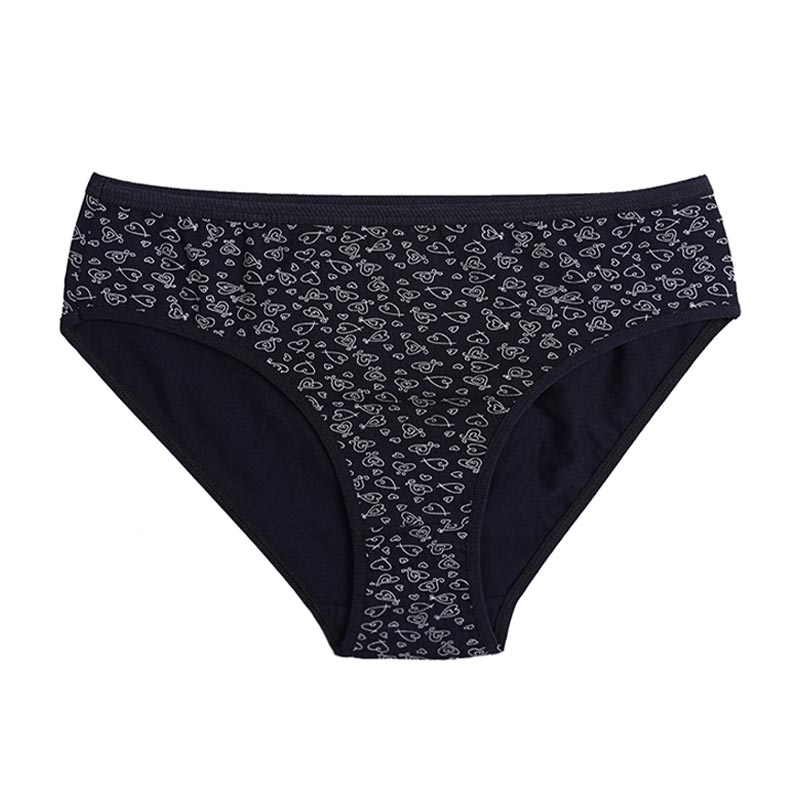 شورت زنانه اسلیپ تمام چاپ قلب برند لمون