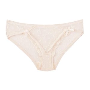 شورت زنانه اسلیپ توری فانتزی - کرم