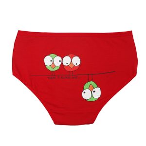 شورت زنانه اسلیپ جوجه داره میوفته برند بانو - قرمز