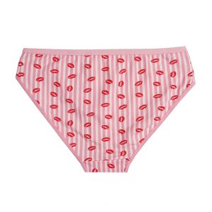 شورت زنانه اسلیپ راه راه لب برند لمون