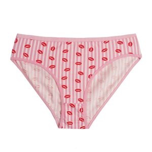 شورت زنانه اسلیپ راه راه لب برند لمون