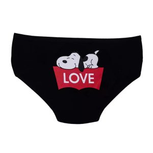 شورت زنانه اسلیپ سگ اسنوپی برند بانو - مشکی