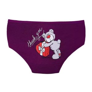 شورت زنانه اسلیپ طرح قلب و خرس