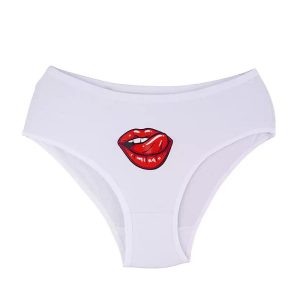 شورت زنانه اسلیپ طرح لب و گل برند EMA