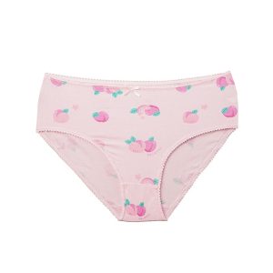 شورت زنانه اسلیپ طرحدار هلو و برگ وارداتی