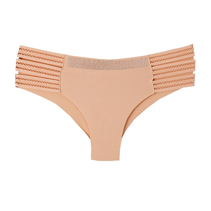 شورت زنانه اسلیپ فانتزی لیزری نگین دار بغل بندی - طرح 1